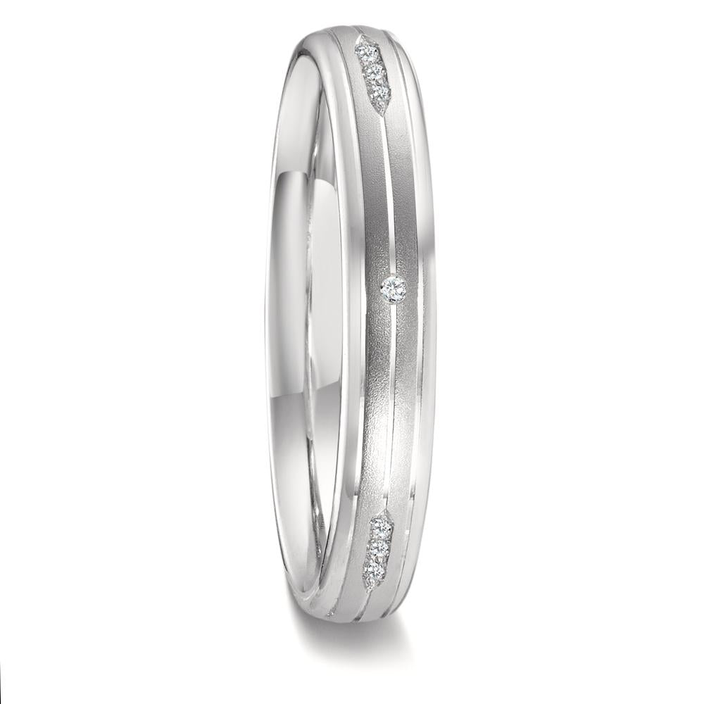 Partnergyűrű 750/18 K fehér arany Gyémánt 0.051 ct, 12 Kövek, w-vsi