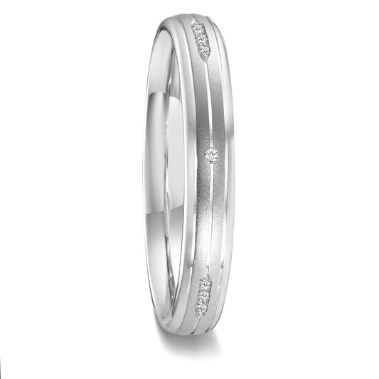 Partnergyűrű 750/18 K fehér arany Gyémánt 0.051 ct, 12 Kövek, w-vsi
