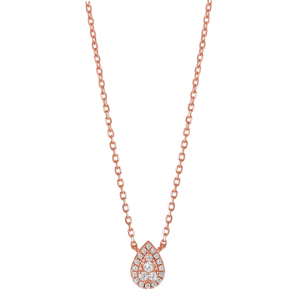 Collier Ezüst Cirkónia aranyozott 39-44 cm