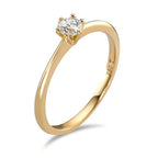 Szoliter gyűrű 750/18 K sárga arany Gyémánt 0.20 ct, w-si
