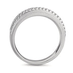Gyűrű 750/18 K fehér arany Gyémánt 0.21 ct, 23 Kövek, Briliáns, w-si