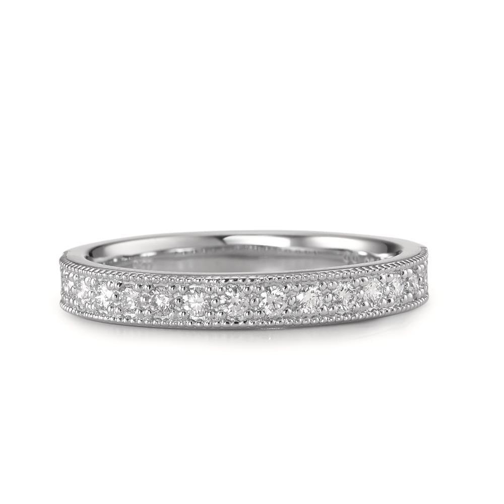 Memória gyűrű 750/18 K fehér arany Gyémánt 0.25 ct, 15 Kövek, Briliáns, w-si