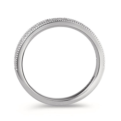 Memória gyűrű 750/18 K fehér arany Gyémánt 0.25 ct, 15 Kövek, Briliáns, w-si
