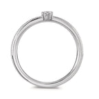 Szoliter gyűrű 750/18 K fehér arany Gyémánt 0.16 ct, 19 Kövek, Briliáns, w-si