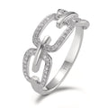 Gyűrű 750/18 K fehér arany Gyémánt 0.20 ct, Briliáns, w-si