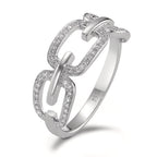 Gyűrű 750/18 K fehér arany Gyémánt 0.20 ct, Briliáns, w-si