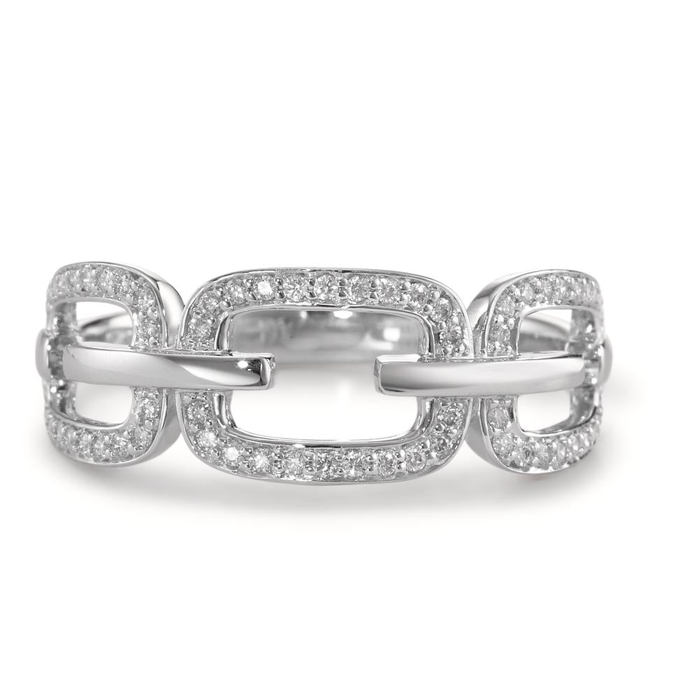 Gyűrű 750/18 K fehér arany Gyémánt 0.20 ct, Briliáns, w-si