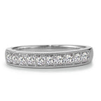 Memória gyűrű 750/18 K fehér arany Gyémánt 0.35 ct, 10 Kövek, w-si