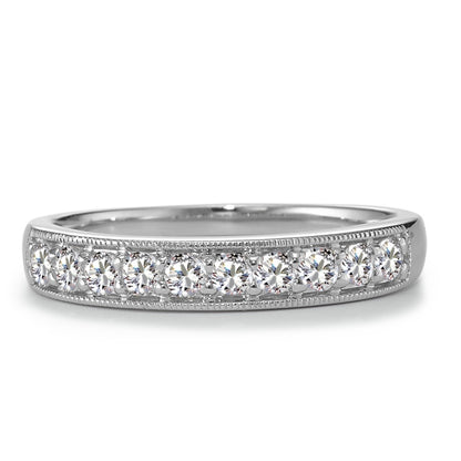 Memória gyűrű 750/18 K fehér arany Gyémánt 0.35 ct, 10 Kövek, w-si