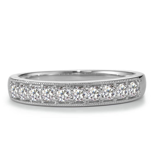 Memória gyűrű 750/18 K fehér arany Gyémánt 0.35 ct, 10 Kövek, w-si