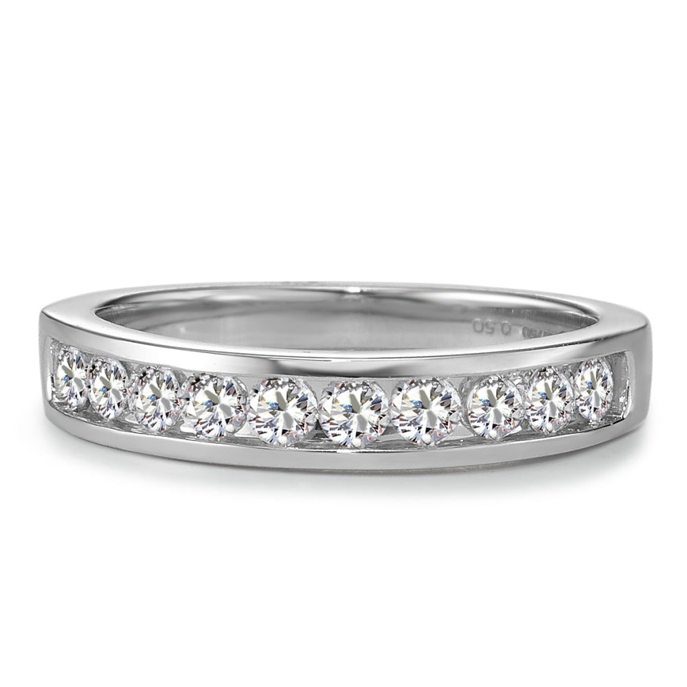 Memória gyűrű 750/18 K fehér arany Gyémánt 0.50 ct, 10 Kövek, w-si