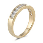Gyűrű 750/18 K sárga arany Gyémánt 0.50 ct, 10 Kövek, w-si