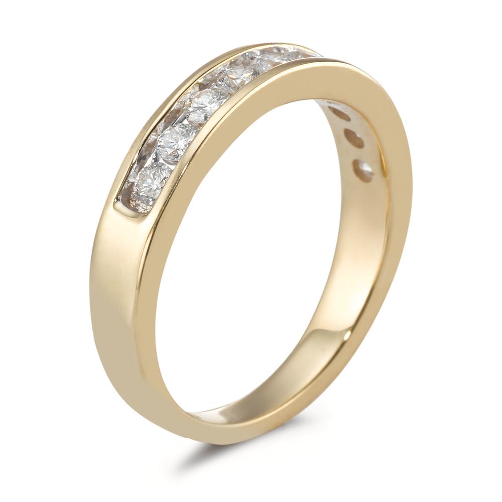 Gyűrű 750/18 K sárga arany Gyémánt 0.50 ct, 10 Kövek, w-si
