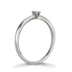 Szoliter gyűrű 950 platina Gyémánt Fehér, 0.07 ct, Briliáns, w-si