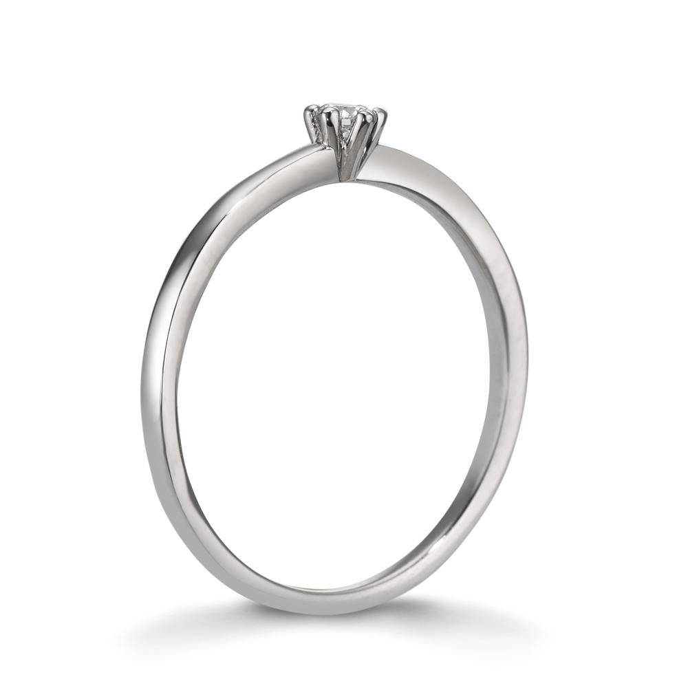 Szoliter gyűrű 950 platina Gyémánt Fehér, 0.07 ct, Briliáns, w-si