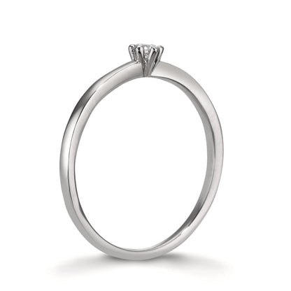 Szoliter gyűrű 950 platina Gyémánt Fehér, 0.07 ct, Briliáns, w-si