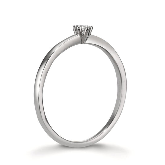 Szoliter gyűrű 950 platina Gyémánt Fehér, 0.07 ct, Briliáns, w-si