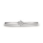 Szoliter gyűrű 950 platina Gyémánt Fehér, 0.07 ct, Briliáns, w-si