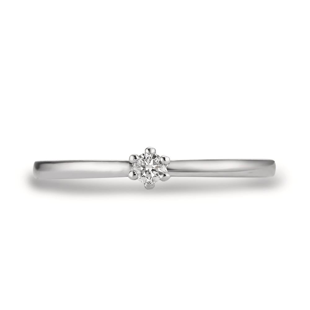 Szoliter gyűrű 950 platina Gyémánt Fehér, 0.07 ct, Briliáns, w-si