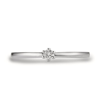 Szoliter gyűrű 950 platina Gyémánt Fehér, 0.07 ct, Briliáns, w-si