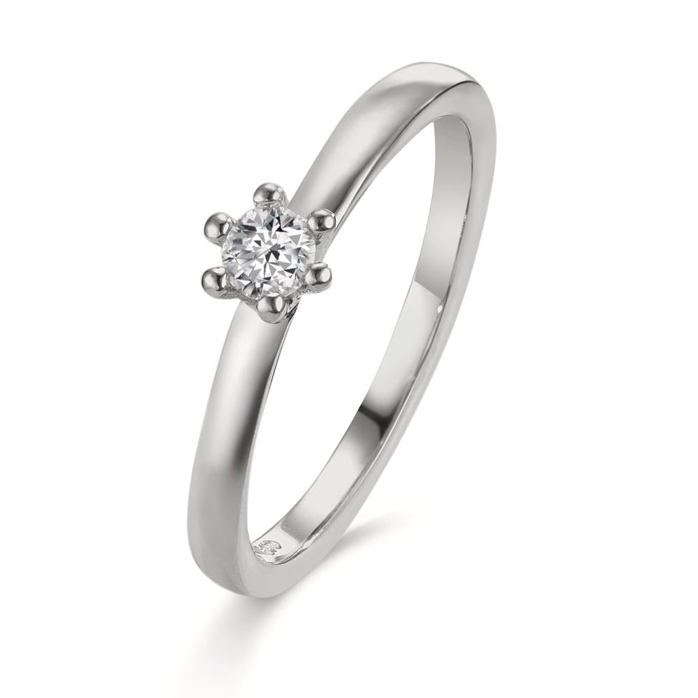 Szoliter gyűrű 950 platina Gyémánt 0.15 ct, w-si