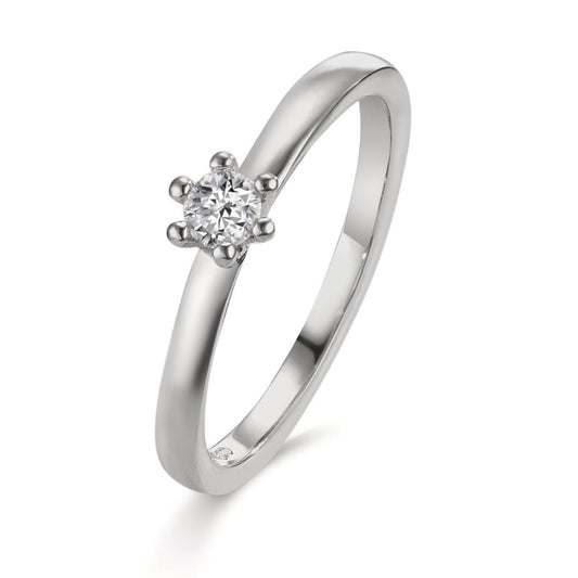 Szoliter gyűrű 950 platina Gyémánt 0.15 ct, w-si