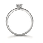 Szoliter gyűrű 950 platina Gyémánt 0.15 ct, w-si