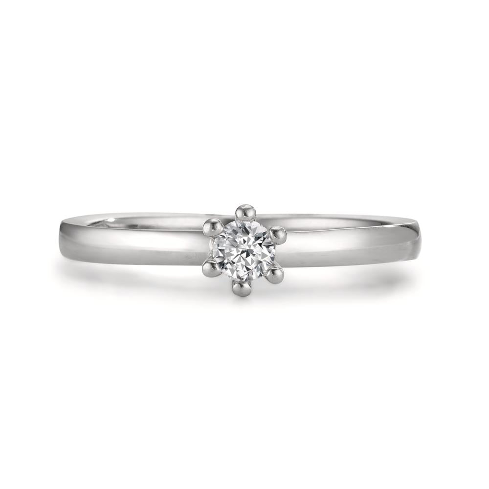 Szoliter gyűrű 950 platina Gyémánt 0.15 ct, w-si