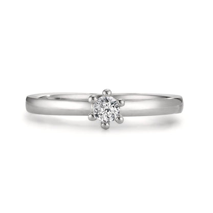 Szoliter gyűrű 950 platina Gyémánt 0.15 ct, w-si