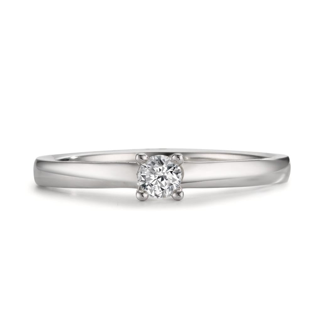 Szoliter gyűrű 950 platina Gyémánt Fehér, 0.15 ct, Briliáns, w-si