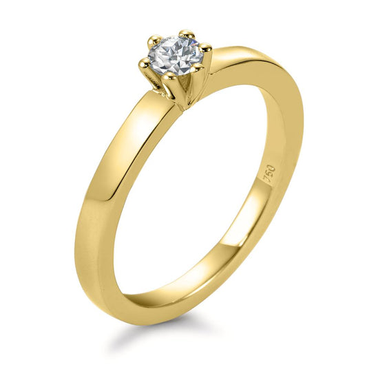 Szoliter gyűrű 750/18 K sárga arany Gyémánt Fehér, 0.20 ct, Briliáns, w-si