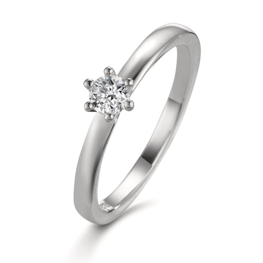 Szoliter gyűrű 950 platina Gyémánt Fehér, 0.20 ct, Briliáns, w-si