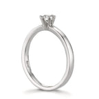 Szoliter gyűrű 950 platina Gyémánt Fehér, 0.20 ct, Briliáns, w-si