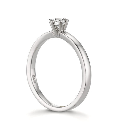 Szoliter gyűrű 950 platina Gyémánt Fehér, 0.20 ct, Briliáns, w-si