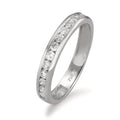 Memória gyűrű 750/18 K fehér arany Gyémánt 0.51 ct, 15 Kövek, w-si