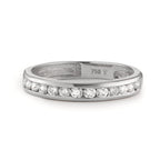 Memória gyűrű 750/18 K fehér arany Gyémánt 0.51 ct, 15 Kövek, w-si