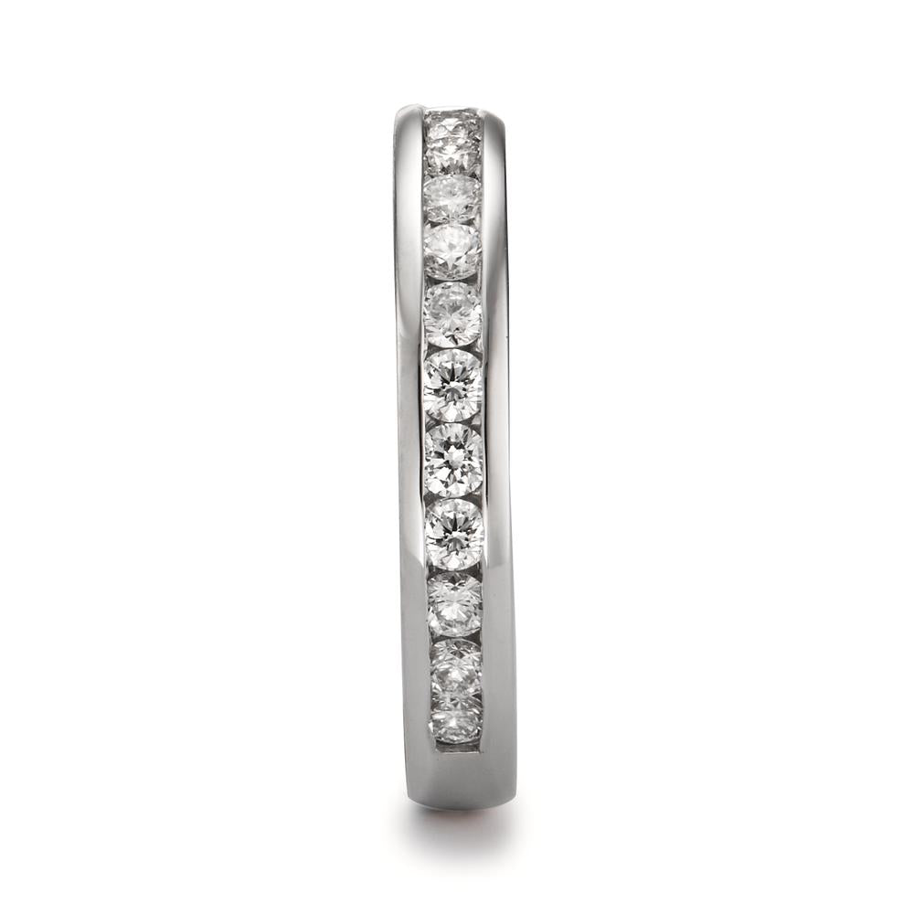 Memória gyűrű 750/18 K fehér arany Gyémánt 0.51 ct, 15 Kövek, w-si