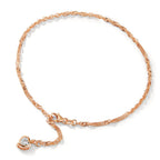 Bokalánc Ezüst Cirkónia aranyozott Szív 23-26 cm