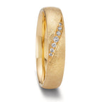 Partnergyűrű 750/18 K sárga arany Gyémánt 0.066 ct, 7 Kövek, tw-vsi