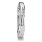 Partnergyűrű 750/18 K fehér arany Gyémánt 0.08 ct, 11 Kövek, tw-vsi