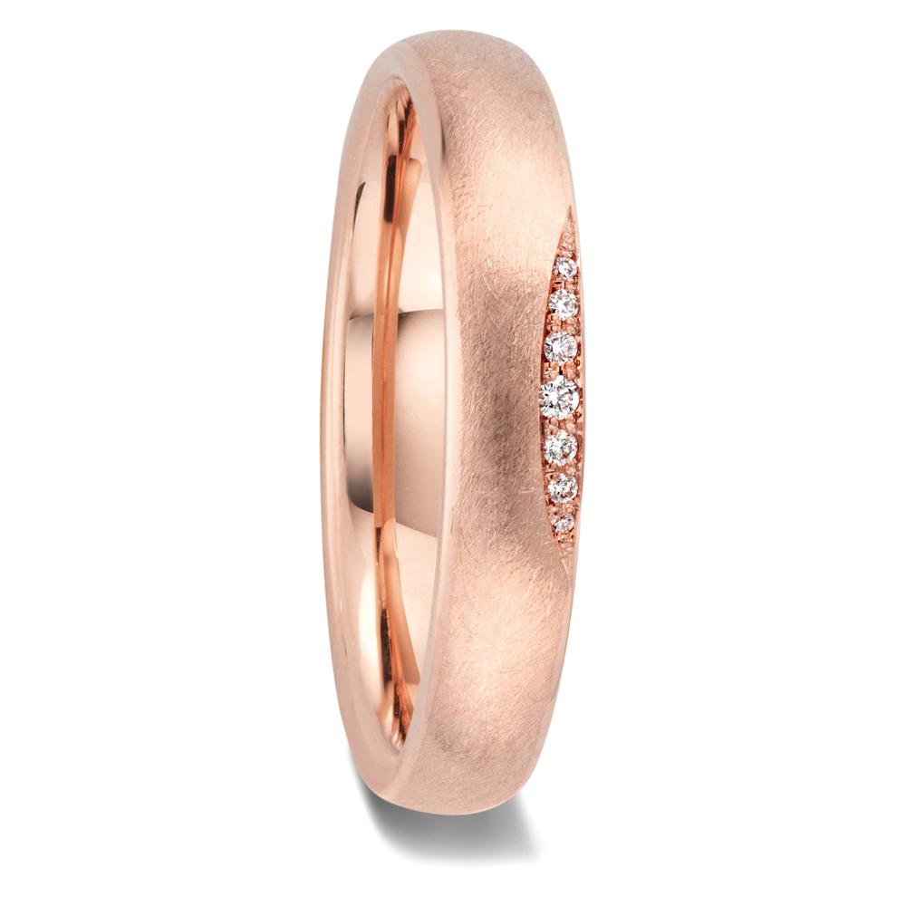 Partnergyűrű 750/18 K rozé arany Gyémánt 0.032 ct, 7 Kövek, w-si