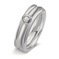 Gyűrű 750/18 K fehér arany Gyémánt 0.03 ct, w-si