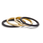 Gyűrű 750/18 K sárga arany, Szén Gyémánt 0.25 ct, 50 Kövek, w-si