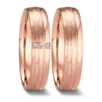 Partnergyűrű 750/18 K rozé arany Gyémánt 0.015 ct, 3 Kövek, w-si