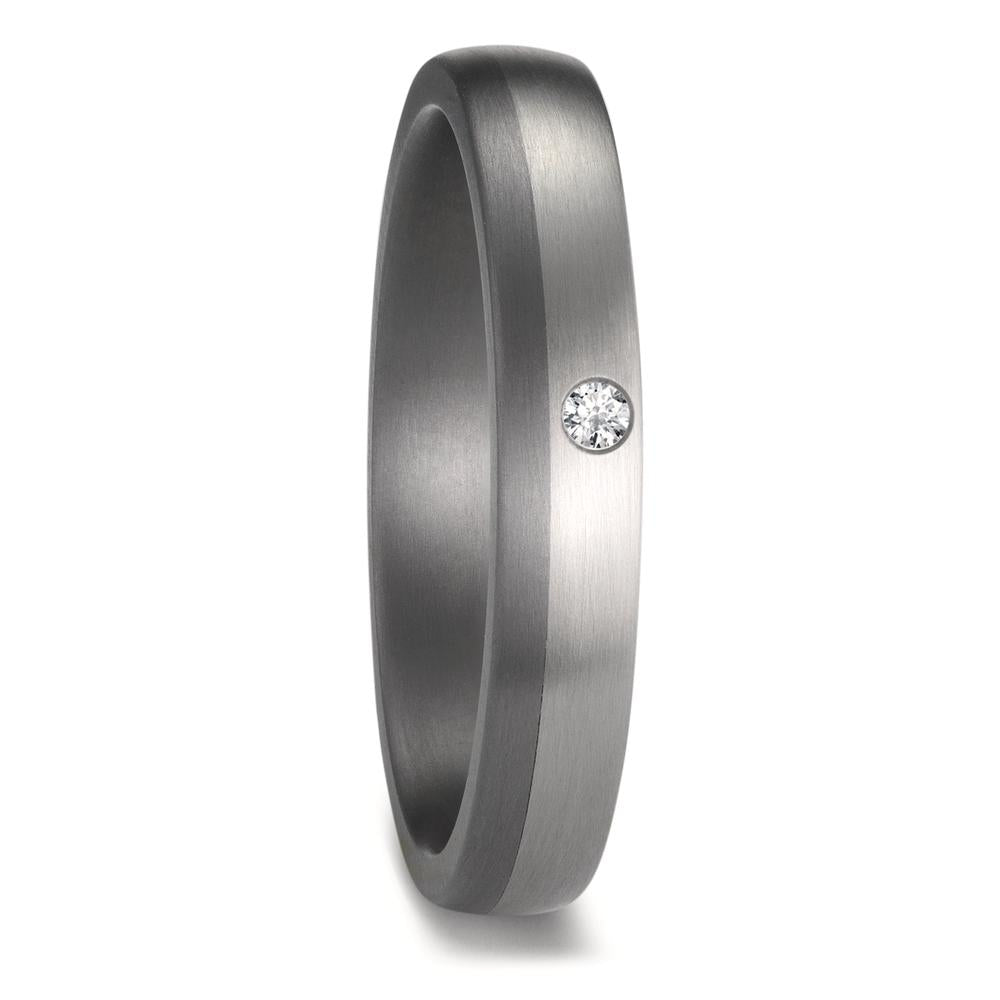 Partnergyűrű 999 tantál, 950 platina Gyémánt 0.02 ct, w-si