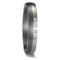 Partnergyűrű 999 tantál, 950 platina Gyémánt 0.03 ct, 3 Kövek, w-si