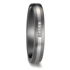 Partnergyűrű 999 tantál, 950 platina Gyémánt 0.017 ct, 5 Kövek, w-si
