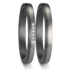 Partnergyűrű 999 tantál, 950 platina Gyémánt 0.035 ct, 5 Kövek, w-si