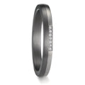 Partnergyűrű 999 tantál, 950 platina Gyémánt 0.025 ct, 7 Kövek, w-si