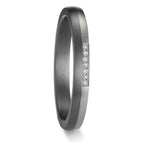 Partnergyűrű 999 tantál, 950 platina Gyémánt 0.025 ct, 7 Kövek, w-si